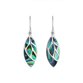 AE-6253-AB Sterling Silver Fancy Earring With Abalone Shell Jewelry Bali Designs Inc